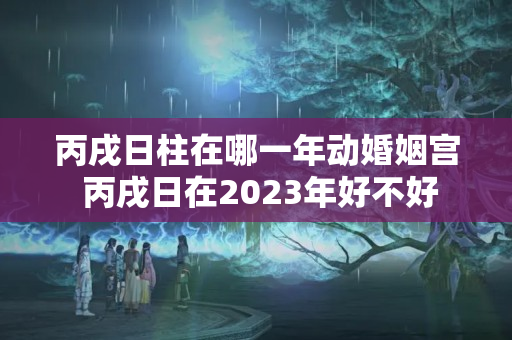 丙戌日柱在哪一年动婚姻宫 丙戌日在2023年好不好