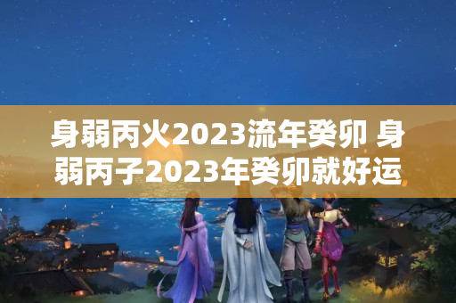 身弱丙火2023流年癸卯 身弱丙子2023年癸卯就好运了吗