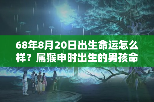 68年8月20日出生命运怎么样？属猴申时出生的男孩命运怎么样