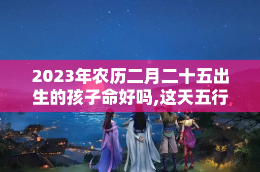 2023年农历二月二十五出生的孩子命好吗,这天五行缺什么