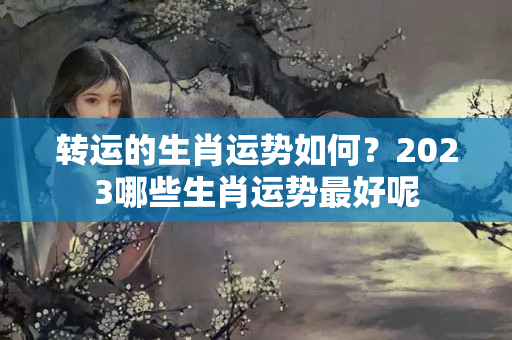 转运的生肖运势如何？2023哪些生肖运势最好呢