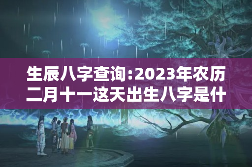 生辰八字查询:2023年农历二月十一这天出生八字是什么