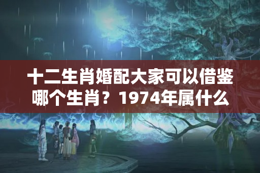 十二生肖婚配大家可以借鉴哪个生肖？1974年属什么生肖