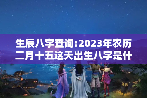 生辰八字查询:2023年农历二月十五这天出生八字是什么