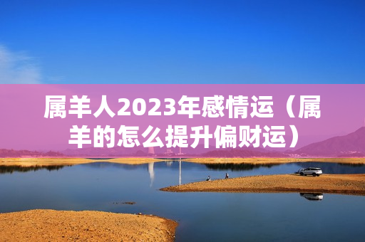 属羊人2023年感情运（属羊的怎么提升偏财运）