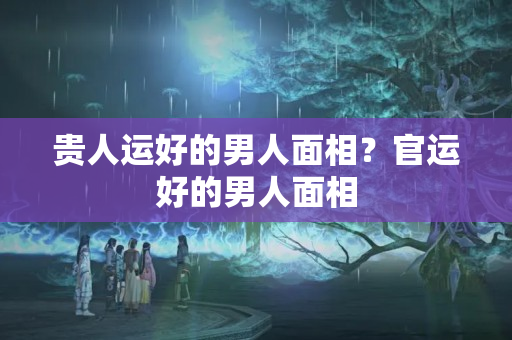 贵人运好的男人面相？官运好的男人面相