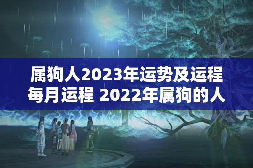 属狗人2023年运势及运程每月运程 2022年属狗的人运气怎样呢