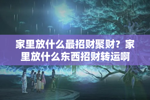 家里放什么最招财聚财？家里放什么东西招财转运啊