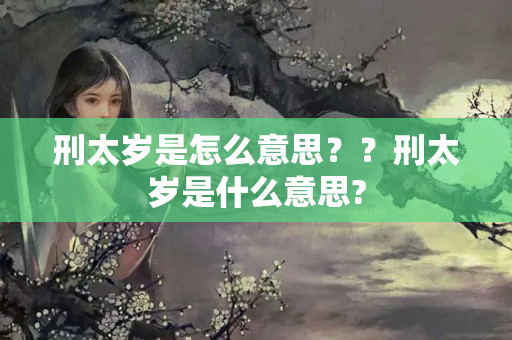 刑太岁是怎么意思？？刑太岁是什么意思?