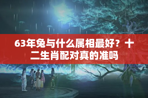 63年兔与什么属相最好？十二生肖配对真的准吗