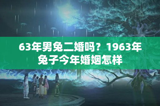 63年男兔二婚吗？1963年兔子今年婚姻怎样