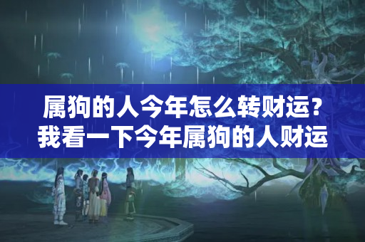 属狗的人今年怎么转财运？我看一下今年属狗的人财运好不好