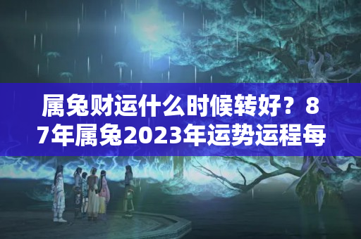 属兔财运什么时候转好？87年属兔2023年运势运程每月运程