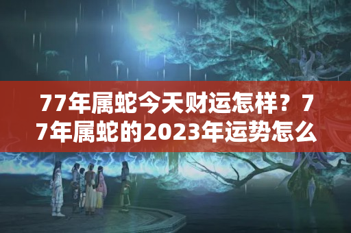 77年属蛇今天财运怎样？77年属蛇的2023年运势怎么样