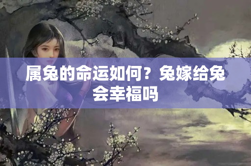 属兔的命运如何？兔嫁给兔会幸福吗