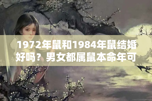 1972年鼠和1984年鼠结婚好吗？男女都属鼠本命年可以结婚吗