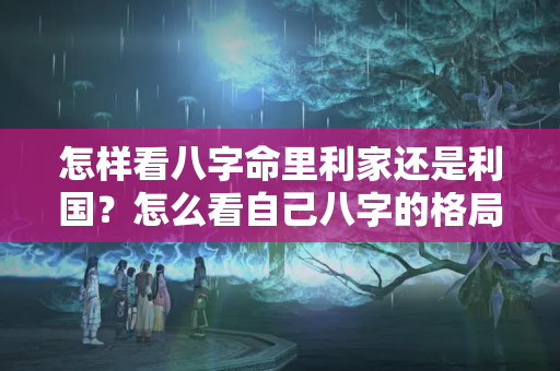 怎样看八字命里利家还是利国？怎么看自己八字的格局