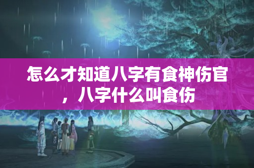 怎么才知道八字有食神伤官，八字什么叫食伤