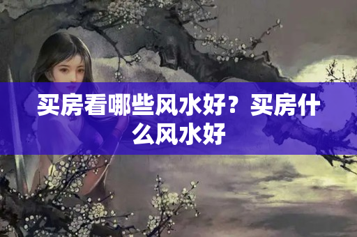 买房看哪些风水好？买房什么风水好