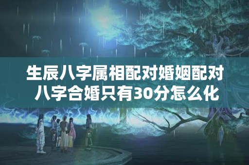 生辰八字属相配对婚姻配对 八字合婚只有30分怎么化解