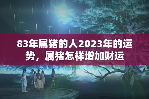 83年属猪的人2023年的运势，属猪怎样增加财运